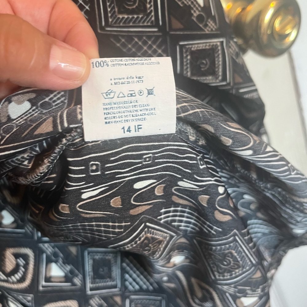 Versace.Geometric Patterned Black and Brown Shirt - Picture 6 of 9